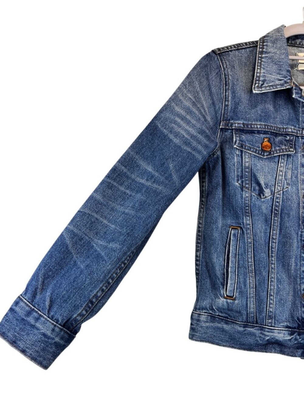Madewell The Jean Jacket In Pinter Wash Denim Cotton Classic Sz S - Picture 6 of 11